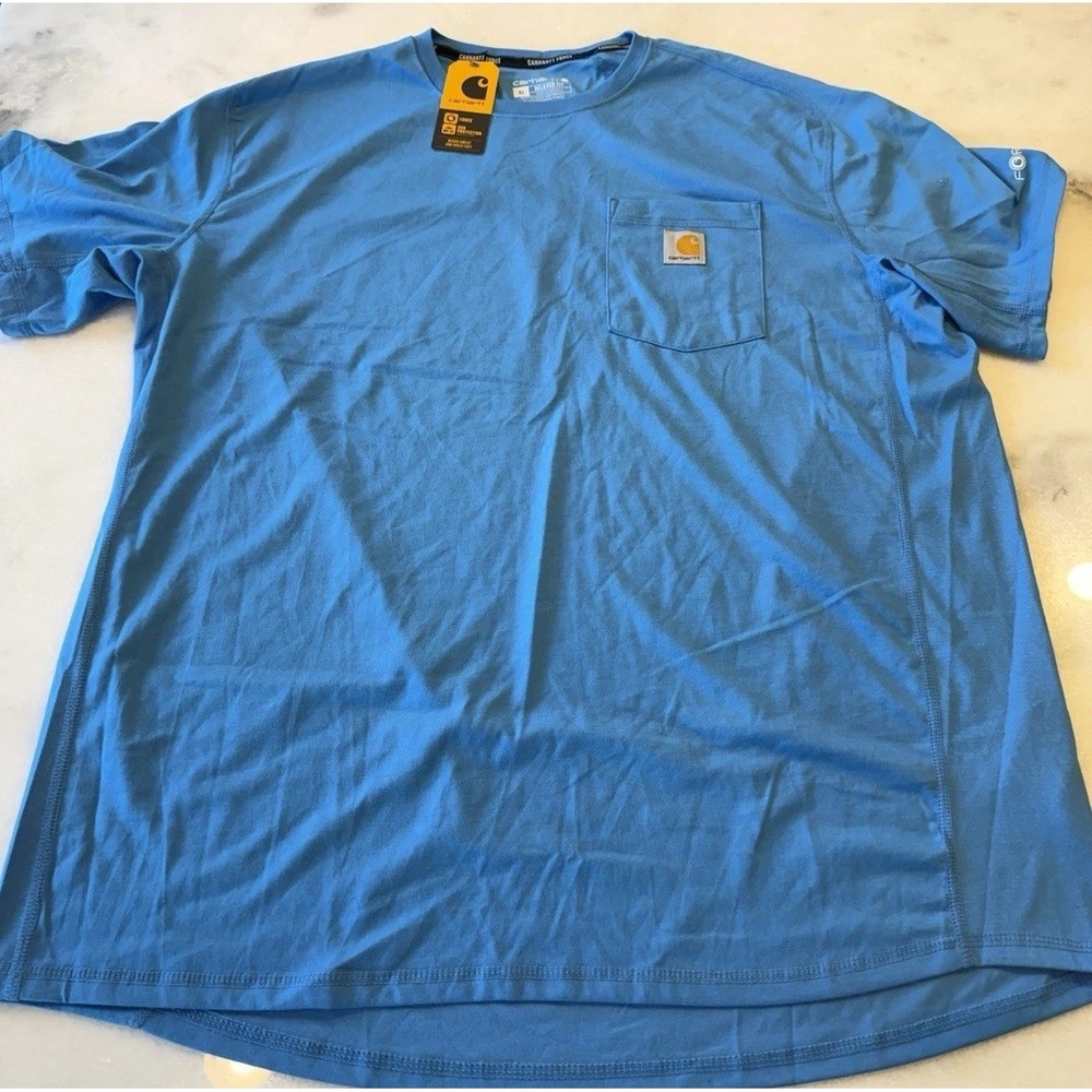 New Carhartt Force T Shirt Men's Size XL Blue
